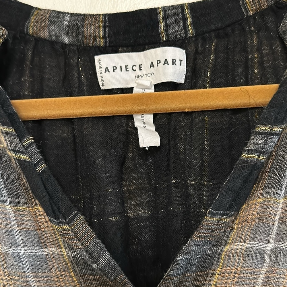 A PIECE APART AGATA‎ TOP FLANNEL HOOK AND EYE GOLD THREAD SIZE 6​​​​ - Picture 4 of 13